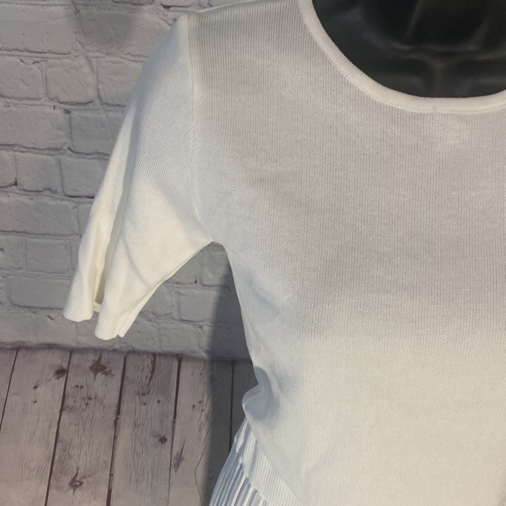 NWT  NICHOLE LYNEL MINI WHITE SKIRT SET - Picture 4 of 10